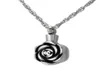 Cremation Jewelry Rose Urn Necklace for Ashes Keepsake Memorial Pendant Locket Stainless Steel Waterproof Remembrance Necklace24787054679