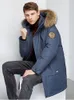 Gilet da uomo 30 gradi Collo di pelliccia grande Piumino d'anatra bianco Uomo Spessore invernale Maschile Caldo Parka Antivento Tasche di alta qualità 221130