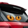 Mignon Simulation yeux de chat voiture autocollants 3D vinyle décalcomanie pour rétroviseur voiture tête moteur couverture fenêtres décoration