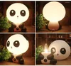 Luzes noturnas Animais de desenho animado Urso de urso panda lâmpadas de mesa de mesa Crianças Lâmpada de sono para dormir para quarto Presentes de férias de cabeceira