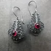 Boucles d'oreilles cerceau Vintage mode exagérée boucle d'oreille bohème feuilles creuses fleur grands pendentifs goutte bijoux pour femmes cadeau