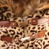 Piumino per bambini Inverno Leopardo Collo in pelliccia sintetica Autunno Fiore Tenere al caldo Addensare Abbigliamento per bambini Giacca per ragazze Capispalla Abbigliamento 221130