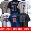 48 Jacob deGrom basebolltröjor Pete Alonso Francisco Lindor Brandon Nimmo Jersey Mike Piazza Tom Seaver James McCann Jeff McNeil Mark Canha 54SDG