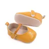 Nyfödda flicka First Walkers Soft Leather Baby Moccasins Simple Style Toddler Shoes Spädbarn Girls Anti-Slip Prewalker