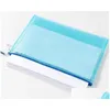 Filing Supplies 10Pcs Portable Thickened File Folder Organizer Bag Mesh Zipper Transparent Pvc Bags Storage 189 J2 Drop Delivery Off Dhyay