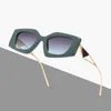 Sunglasses Vintage Square Women Designer Metal Cutout Frame Glasses Ladies UV400 Eyewear4324915