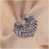 Stud Fashion Jewelry Retro Stéréoscopic Wings Hipster Stud e Arrings Inslumed Diamond Beautif Angel Wing Boucles d'oreilles Drop Livraison DH3HE