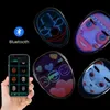 Parti Maskeleri Led Işıklı Maske ile Bluetooth Programlanabilir DIY Kişiselleştirilmiş Parti Maskesi Maskeli Yapı Parti Cosplay Serin Maske Paskalya Hediyeleri 230504