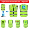 Industrial Reflective Safety Vest Hi Vis Vest for Men Two Tone Workwear Working Vest with Many Pockets Construction Safety Vest Reflector