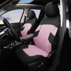 Nuovi coprisedili per auto con ricamo rosa, set universali adatti alla maggior parte degli anni con interni in stile dettaglio tracce di pneumatici