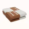 Дизайнерское кашемировое одеяло с буквенным принтом, мягкий шерстяной шарф, шаль, переносное теплое утолщение, плед, диван-кровать, флисовое вязаное одеяло