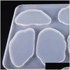 Moldes de cozimento Mão feito de mesa de decoração Diy resina epóxi Sile Irregar forma de chá de chá de almofada de almofada Mod Translucência Big Size m dhgarden dhoov