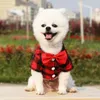 Vêtements pour chiens Bowtie T-shirts classiques à carreaux minces vêtements respirants pour chiens XS-3XL chiot chat gilet messieurs fête