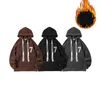 Übergroße Fleece Männer Hoodies Brief Verdicken 2022 Winter Neue Hip Hop Sweatshirts Casual Männlichen Warme Kleidung Pullover