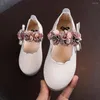 Спортивная обувь малыш младенца детские девочки цветочные кожаные танце