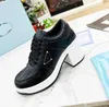 Walking pra Nieuwste ontwerper Jurkzool Schoenen 8 cm schoenen met hoge hakken Casual Dames sneakers Leer Technische maat Stof Re-Nylon Chunky Licht 35-41 Rubber