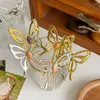 Dinnerware Sets Retro Crafts Hollow Stereo Butterfly Coffee Spoon Gold Plated Hanging Ear Band Drill Stirring