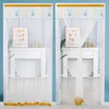 Curtain Summer Anti-mosquito Single-screen Door Lace Embroidery Punch-free Partition Kitchen Bedroom 100x200cm