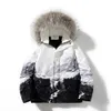 Piumino da uomo Parka Harajuku Giacca invernale in stile giapponese Stampa Street Fashion Collo in pelliccia Spessore caldo Cappotto alto Casual 221130