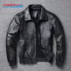 Skórzana męska Faux Copersian Plus w rozmiarze 8xl Winter Jacket Men Men Classic A2 Cowhide Płaszcz oryginalną jakość 221130