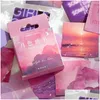 Lijmstickers roze paarse liefdesmateriaal plakkerige dagboekstickers esthetische plakboeksticker voor notebooks Stationery Supplies Pack DHWPQ