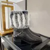 Chaîne de conception de luxe bottes de cheveux de loutre Version mode de l'automne et de l'hiver 0314221101