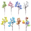 Fleurs décoratives H051, œuf de pâques, branche d'arbre artificiel, mousse colorée, œufs d'oiseaux, décoration artisanale, fournitures de fête de printemps pour la maison