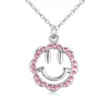 Pendanthalsband 2022 Crystal Plated Alloy Plating Jewelery Jewerly Smiling Angel Necklace Women Fashion Jewelry Wholesale