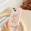 Luxury Phone Cases Soft Shell Designer Fluffy iPhone 14 Fall f￶r iPhone 14 Promax 14Pro Plus 13 Pro 12 11 Phonecase