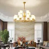 Pendant Lamps Post Modern Retro Chinese Iron Ceiling Chandelier Household Restaurant Bedroom Living Room Lamp Multi Head