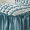 Stoelhoezen 1 van Bubble Fabric Stretch Rokklep voor eetkamer BANQUET SLIPCOVER Home Wedding Decoratie