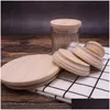 Other Kitchen Storage Organization Wooden Kitchen Storage Mason Jar Lids 8 Sizes Environmental Reusable Wood Bottles Caps With Sil Dhact