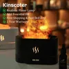 Óleos essenciais Difusores Kinscoter Aroma Difusor Air Umidificador Ultrassonic Cool Mist Maker Fogger Led Oil Flame Lamp Difusor 221201