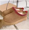 Новые австралийские женские зимние сапоги Tazz Slipper Tasman Дизайнерские сапоги Меховые шлепанцы Классические ультрамини-ботинки на платформе Замшевые шерстяные зимние теплые сандалии 35-42