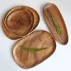 Płyty dekoracyjne naturalny drewniany kwadratowa taca do umieszczania warzyw owoce przekąski Cakes cukierki ciasteczka domowe dekoracja chleb drewniana talerz 221201