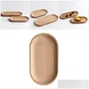 Piatti piatti mini oval ovali piastre vassoio in legno da 18 cm piastra di legno piccolo per bambini dessert a frutta intera tavolo da tavolo db 25 g2 dro dhb6w