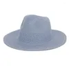 Bérets 25 couleurs ombre femmes en plein air plage mode chapeau de paille couleur unie Protection solaire printemps été Jazz Cowboy casquette