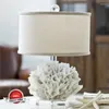 Bordslampor Importerade Marine Silver Ribbon White Coral Grove Shape Decorative Lamp High 42cm