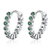 Hoop￶rh￤ngen Smtcat f￶r kvinnor 925 Sterling Silver Minimalist Simple Circle Earing Real Korean Fashion Jewelry BSE101