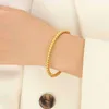 Bracelet Chain Amaiyllis 18k Gold Fashion Lucky Bead Bangle Light Luxury Personality Jewelry for Female Gift