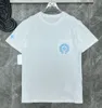 Lyx mode män t skjortor ch varumärke man t-shirt hästsko blommor tees sommar cross sanskrit brev kort ärm designer tshirts kvinnor topp skjorta hip hop tröja f9c7