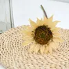 Flores decorativas de 10 piezas simulaci￳n de girasol seda artificial para el hogar de bodas bouquet decoraci￳n de la decoraci￳n de la pograf￭a falsos