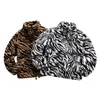 Herrjackor Autumn Winter Plush Coat Män Zebra Mönster blixtlås Jacka mode kausal mjuk ytterkläder vindbrytare kläder han plus storlek 5xl 221130