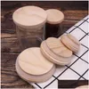 Other Kitchen Storage Organization Wooden Kitchen Storage Mason Jar Lids 8 Sizes Environmental Reusable Wood Bottles Caps With Sil Dhact