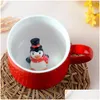 Mokken 3D Mooie koffie mok warmte weerstand met cartoon dier keramische beker kerstcadeau veel stijlen 11 c r drop levering home tuin kitc dhxli