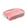 Set di stoviglie Bento Lunch Box 4 Scomparti 1 piano Contenitore portatile per picnic per cena per bambini in età scolare Impiegato