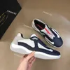 Дизайнерская повседневная обувь America Cup Sneakers Мужские туфли патентные кожа кроссовки плоские тренажеры нейлоновые черные сетчатые шнурки на открытом воздухе