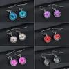 Dangle Chandelier Korean Dangle Earrings Women Girl Creative Handmade Transparent Resin Dried Flower Peach Blossom Temperament Gif Dhuws