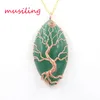 Pendant Necklaces Musiling Horse Eye Tree Of Life Pendants Reiki Pendulum Natural Stone For Women Men Fashion Jewelry Wholesale