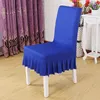 Chair Covers Solid Color Versatile Skirt El Cover Wedding Banquet Restaurant Stool Set